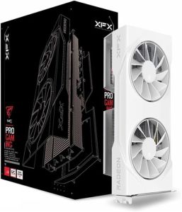 XFX Swift AMD Radeon RX 9060 XT OC White Gaming Edition with 16GB GDDR6 HDMI 2xDP, AMD RDNA 4