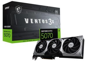 MSI GeForce RTX 5070 12G VENTUS 3X OC, 12GB GDDR7, 2542 Mhz, PCI-E 5.0, 192 bit, 16-pin x 1, HDMI 2.1b x 1, Display Port 2.1b x 3