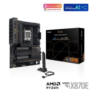 ASUS ProArt X870E-CREATOR WIFI AMD AM5 X870E ATX Motherboard PCIe 5.0 x16 slots with full support for next-gen GPUs