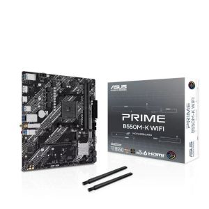 ASUS PRIME B550M-K WIFI AMD B550 AM4 DDR4 Micro ATX Wi-Fi 6 Motherboard