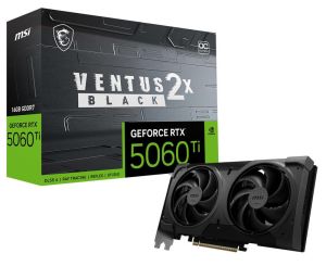 MSI GeForce RTX 5060 Ti 16G VENTUS 2X OC 16GB GDDR7 2602 MHz Double Fans RTX 5060 Ti 16G VENTUS 2X OC BLACK PLUS