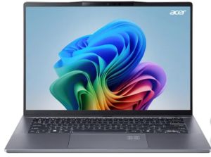 Acer Swift SFG14-01-X912 - Qualcomm Snapdragon X Plus 16GB 14.5" 1920x1200 Qualcomm Adreno GPU 1TB Windows 11 Home 120Hz Steel Gray (Recertified)