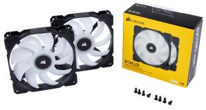 Corsair AF140 LED Low Noise Cooling Fan  Dual Pack - White (CO-9050088-WW/RF) - REFURBISHED(Open Box)