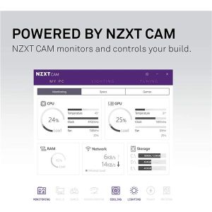 NZXT RGB & Fan Controller - AC-2RGBC-B1 - Two RGB Lighting Channels - Three Digital Fan Channels - Powered by CAM V4 Software - Magnet/Velcro Mounting - Internal PC Lighting Controller - Black