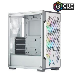 Corsair iCUE 220T RGB Airflow Tempered Glass Mid-Tower Smart Case  White(Open Box)