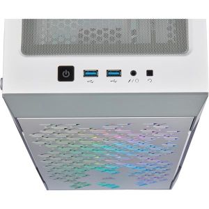 Corsair iCUE 220T RGB Airflow Tempered Glass Mid-Tower Smart Case  White