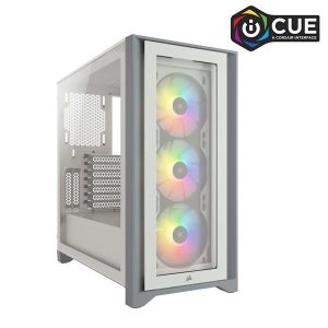 CORSAIR iCUE 4000X RGB Mid-Tower ATX Case  White(Open Box)