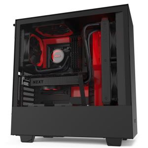 NZXT H510i COMPACT MID-TOWER ATX CASE - Matte Black/Red(Open Box)