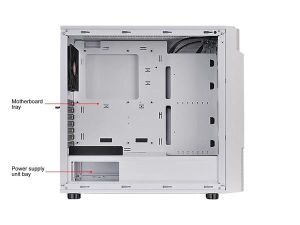 THERMALTAKE Commander C31 Snow Mid Tower with 2 200mm 5V ARGB Fans +1 120mm Rear Fan Pre-installed CA-1N5-00M1WN-00