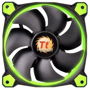 Thermaltake RIING 14 - 140mm High Static Pressure Radiator Green LED Fan 1400rpm Hydraulic Bearing