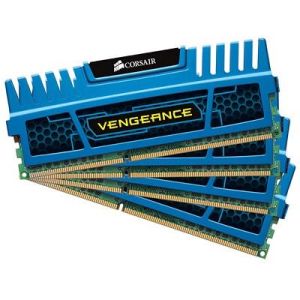 CORSAIR Vengeance 16GB (4x4GB) DDR3 1600MHz CL9 Blue 1.5V Desktop Memory Kit (CMZ16GX3M4A1600C9B)
