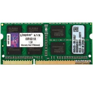 Kingston ValueRAM 8GB DDR3 1600MHz CL11 Laptop Memory Kit (KVR16S11/8)
