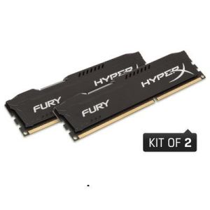 KINGSTON HyperX Fury Black 8GB (2x4GB) DDR3 1600MHz CL10 DIMMs (HX316C10FBK2/8)
