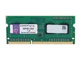 Kingston 4GB DDR3 1600MHz CL11 1.5V Laptop Memory Kit (KVR16S11S8/4)