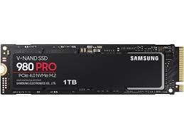 SAMSUNG 980 Pro  1TB M.2 NVMe PCIe 4.0  Solid State Drive  Read:7 000 MB/s  Write:5 000 MB/s (MZ-V8P1T0B/AM)