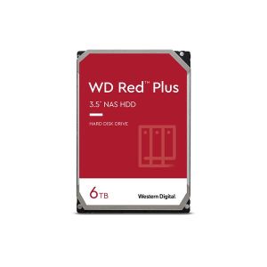 WD Red Plus 6TB NAS Desktop  Hard Disk Drive - SATA 6 Gb/s 128 MB Cache 3.5 Inch - WD60EFZX(Open Box)