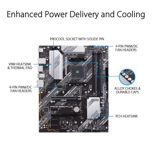 ASUS PRIME B550-PLUS AMD B550 (Ryzen AM4) ATX motherboard with dual M.2  PCIe 4.0  1 Gb Ethernet  DisplayPort/HDMI  SATA 6 Gbps  USB 3.2 Gen 2 Type-A and Type-C  and Aura Sync RGB headers support(Open Box)