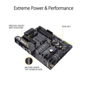 ASUS TUF GAMING B450-PLUS II Socket AM4 | Dual Channel DDR4 PCIe 3.0  2x M.2 | USB 3.2 Gen 2  HDMI  ATX Motherboard