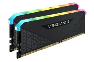 CORSAIR Vengeance RGB RS 16GB (2x8GB) DDR4 3200MHz C16 Black 1.35V Desktop Memory Kit (CMG16GX4M2E3200C16)