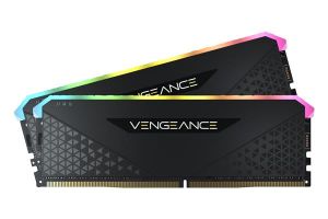 CORSAIR Vengeance RGB RS 16GB (2x8GB) DDR4 3600MHz C18 Black 1.35V Desktop Memory Kit (CMG16GX4M2D3600C18)(Open Box)
