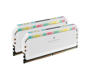 CORSAIR Dominator Platinum RGB DDR5 64GB (2x32GB) DDR5 5200MHz CL40 White 1.25V Desktop Memory Kit (CMT64GX5M2B5200C40W)