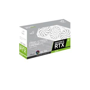ASUS ROG Strix NVIDIA GeForce RTX 3070 V2 White OC Edition Gaming Graphics Card (PCIe 4.0  8GB GDDR6  LHR  HDMI 2.1  DisplayPort 1.4a  White color scheme  Axial-tech Fan Design  2.9-slot) ROG-STRIX-RTX3070-O8G-WHITE-V2