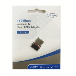 TopSync W322N 150Mbps Wireless N Nano USB Adapter N150, w/disk, Windows/MAC IOS