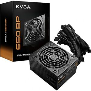 eVGA 650W 80+Bronze ATX Power Supply (100-BP-0650-K1), New