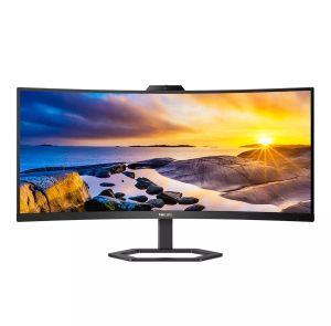 Philips 34E1C5600HE 34" 3440x1440 UltraWide QHD 100Hz VA Curved Monitor with USB-C & Webcam