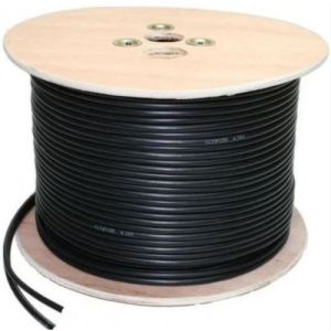 Cat6 Network Cable 1000FT Black for Outdoor FT4 direct burial