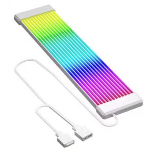 RGB LED Light Strip Bar ARGB Sync Board, 24-Pin Power Supply - White