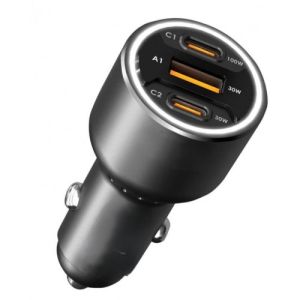 HD C2201 160W 2XType-C 1XUSB-A PD/PPS Car Charger (Brown Box)