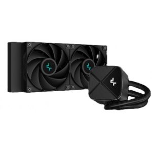 DeepCool LS520 240mm ZERO DARK AIO Liquid CPU Cooler, Black