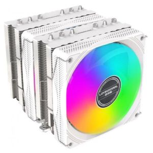 (With purchase of new SSD 1:1 ratio) LC-X1210W Dual-Tower 120mm CPU Cooler (White)