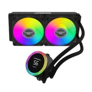 (With purchase of new SSD 1:1 ratio) LC-B240-T 240mm ARGB Liquid Cooler With Temperature Display (Black)