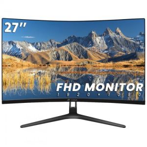 (Curved) CRUA CR270BM-C 27" FHD 100Hz, 1920*1080, 5ms, HDMI & VGA, VESA Mount, Monitor, Curved