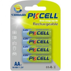 PKCell Rechargeable Battery AA 2800mAh 4pcs/pack 1.2v