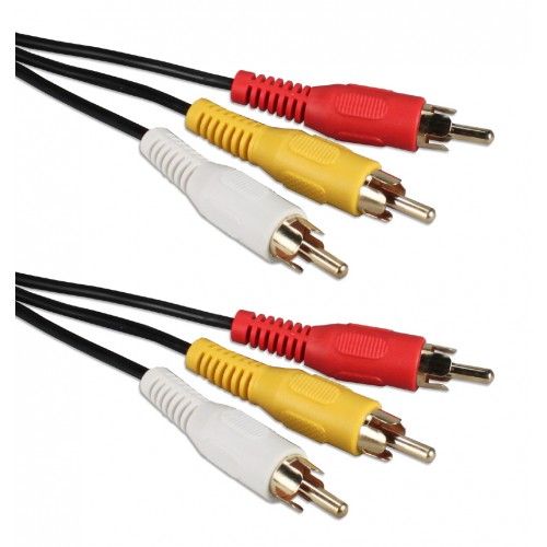 3RCA Composite Audio/Video Cable M/M 5FT