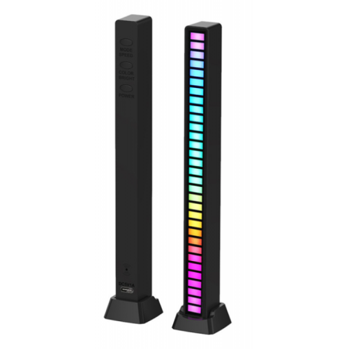 RGB Sound Control Pickup Rhythm Light, 32 Bit Music Level Indicator With Battery