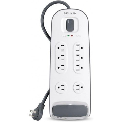 Belkin 8-Outlet Surge Protector 3000J with 6-Foot Cord, BV108200-06