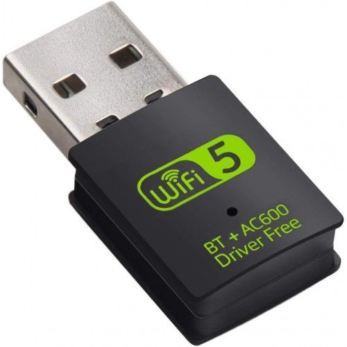(2in1) AC600Mbps Dual Band WiFi USB + Bluetooth 4.2 Combo Mini USB Adapter