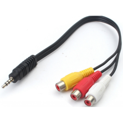 3.5mm Stereo Audio-3RCA Adapter 1M/3F