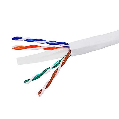 Cat6 Network Cable 1000FT box CMR/FT4 Solid Copper, UL, (white)