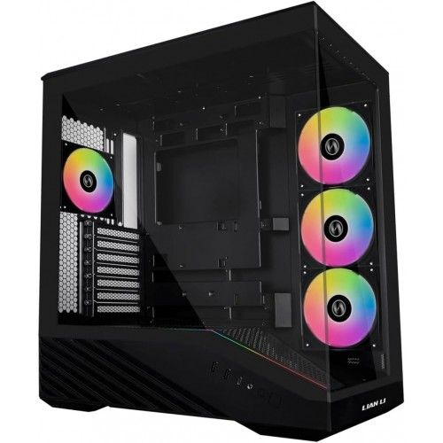 Lian-Li V100 TG 4x 120mm ARGB PWM Fan ATX Case (Black)