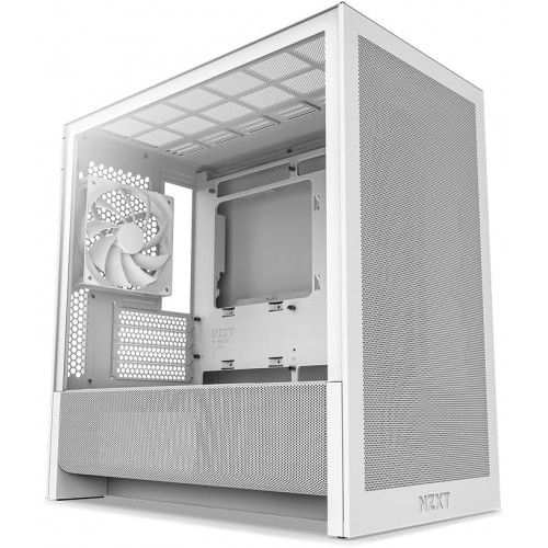 NZXT H3 Flow Micro-ATX Case w/ Tempered Glass, White