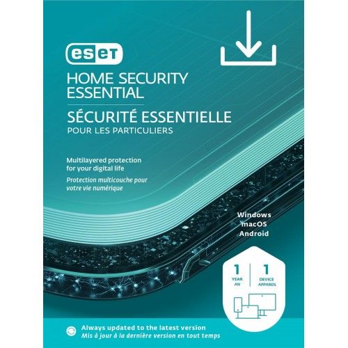 Eset Home Security Essential 1-Device/1-Year BIL PC/Mac/Android/Linux PKC new