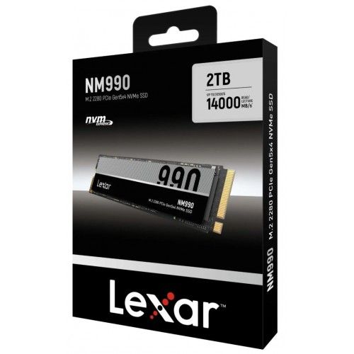 Lexar NM990 2TB M.2 2280 PCIe 5.0 NVMe SSD 14000/10000MB/s Read/Write, New
