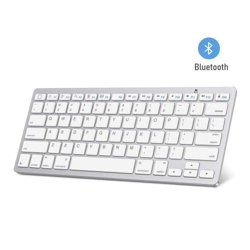 BK3001 Slim Wireless Bluetooth Keyboard, Silver
