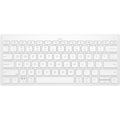 HP 350 Compact Multi-Device Bluetooth Keyboard, White