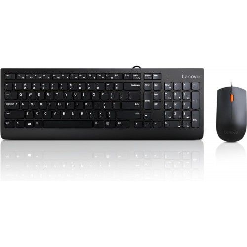 Lenovo 300 USB Combo Keyboard & Mouse - Black, New